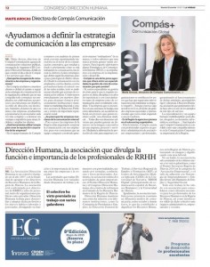 Recorte de La Verdad: "Ayudamos a definir la estrategia de comunicación a las empresas"